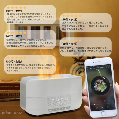 【本日終了！人気急上昇ランキング上位】Miora Flame™アロマディフューザー
